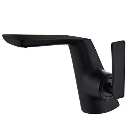 Eprolo matte black single lever bathroom faucet for washbasin
