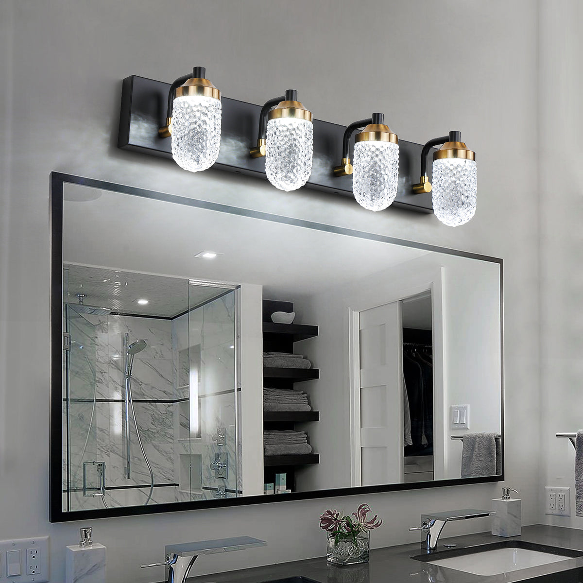 Vanity  Lights With 4 LED Bulbs For Bathrooms