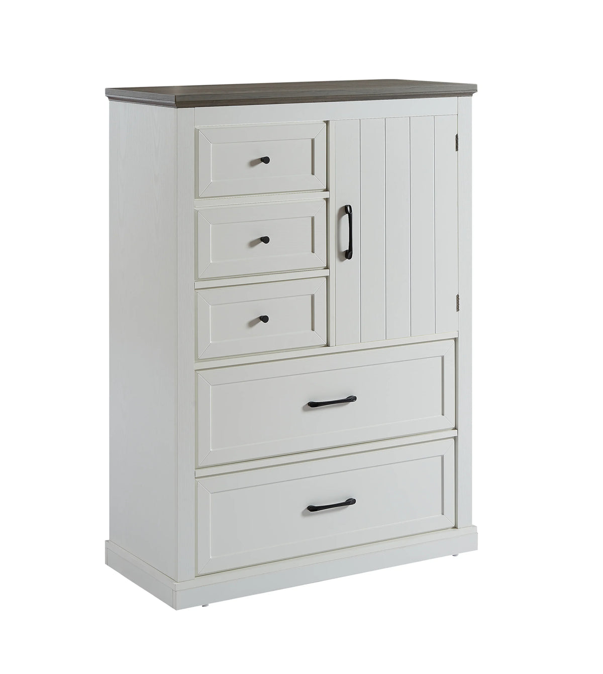 White wooden farmhouse 5 drawer bedroom dressing table and cabinet by eprolo