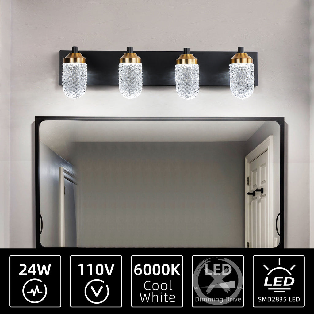 Vanity  Lights With 4 LED Bulbs For Bathrooms