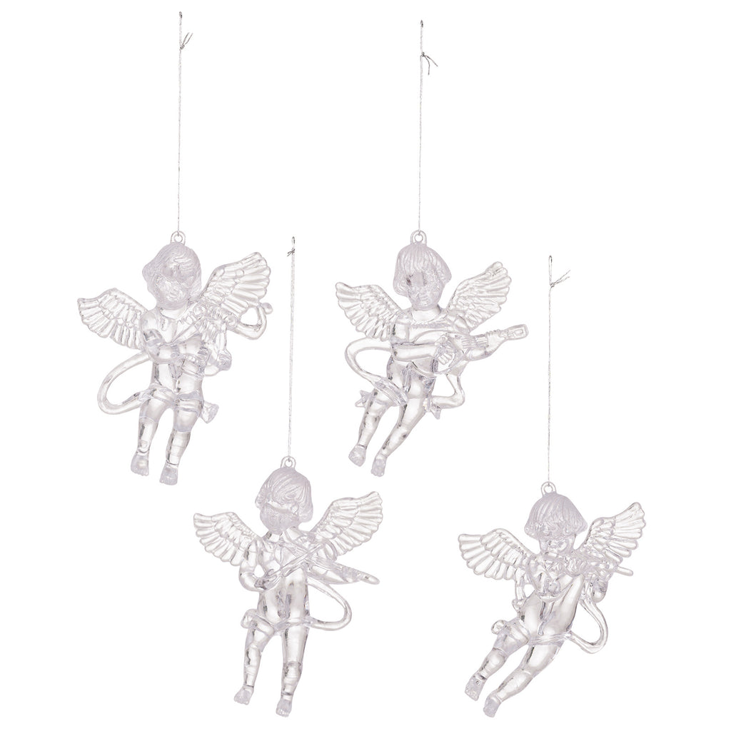 4PC Christmas Decorations Ornaments Transparent