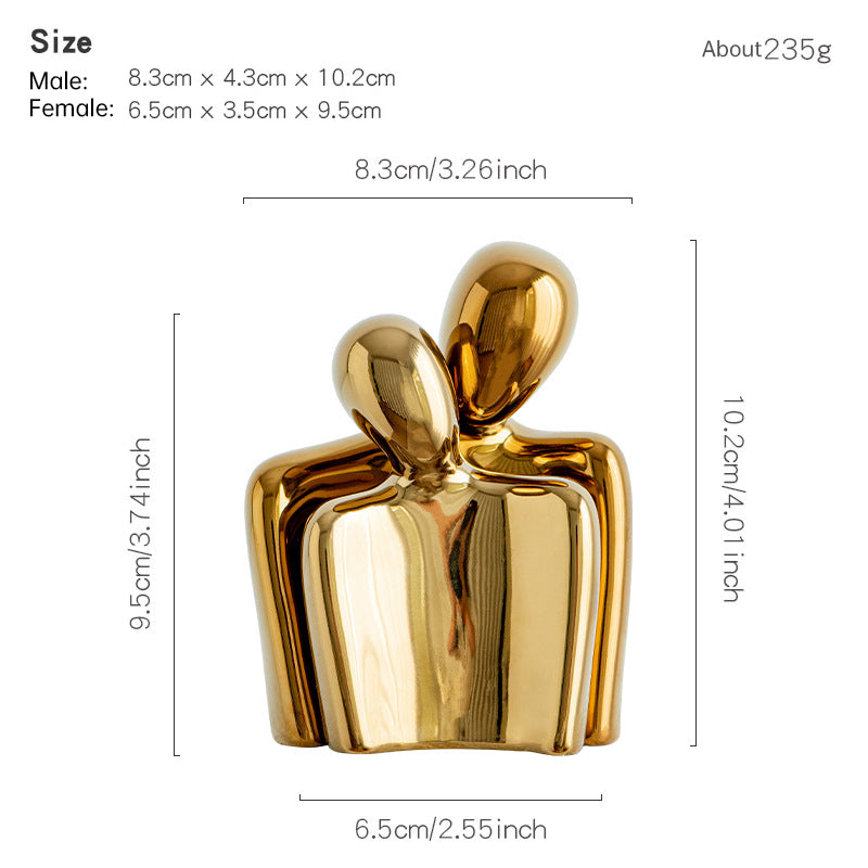 Creative couple figure decoration Newlywed home decoration Lover sculpture decoration