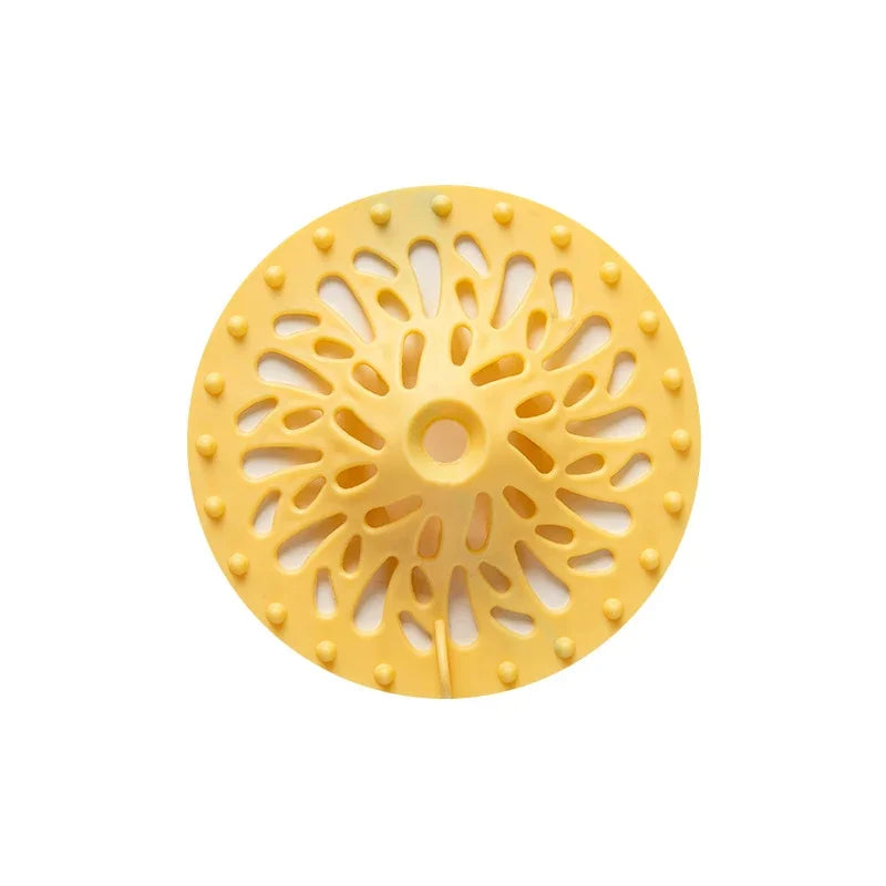 Yellow volcano shape anti-clogging floor drain cover and hair filter by eprolo