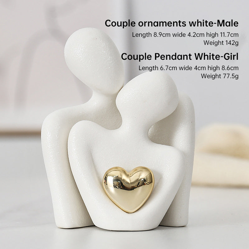 Creative couple figure decoration Newlywed home decoration Lover sculpture decoration