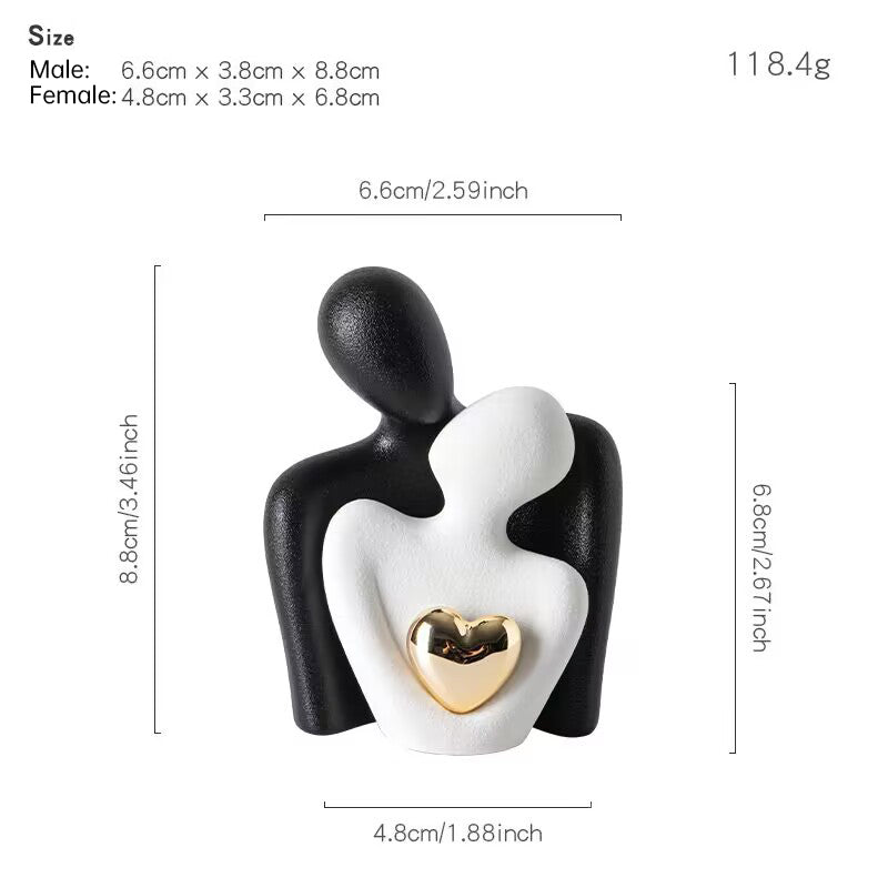 Creative couple figure decoration Newlywed home decoration Lover sculpture decoration