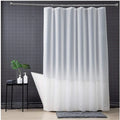 Frosted plastic extra long shower curtain liner with magnets by eprolo in a bathroom setting