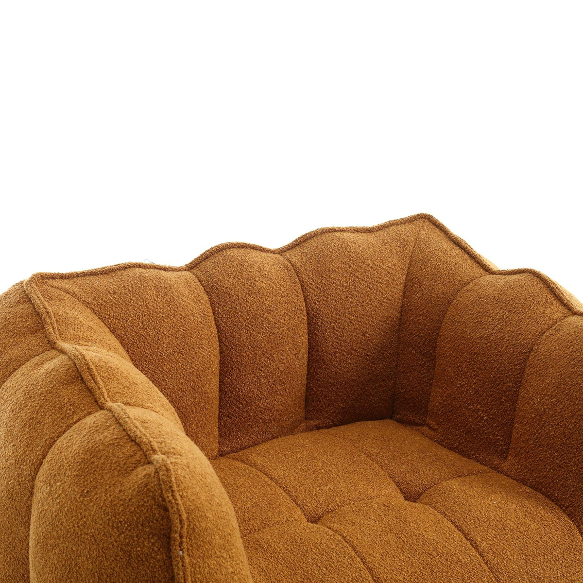 Brown soft square bean bag chair with foam fill by eprolo