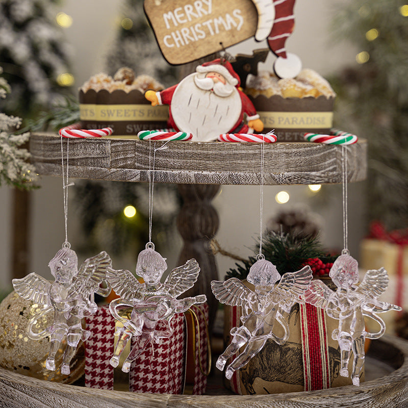4PC Christmas Decorations Ornaments Transparent