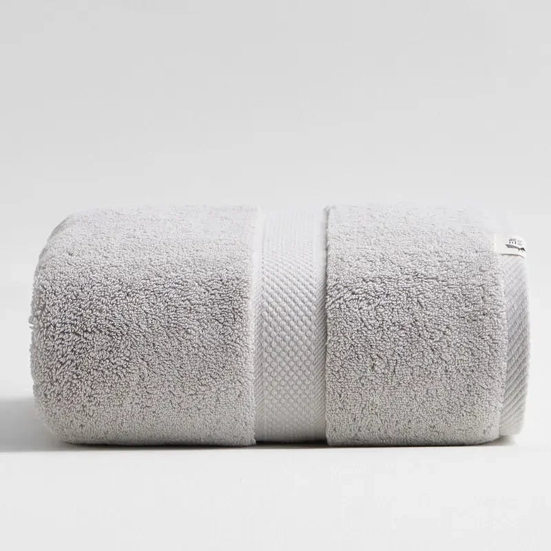 Folded eprolo luxury 100% cotton grey bath towel for adults